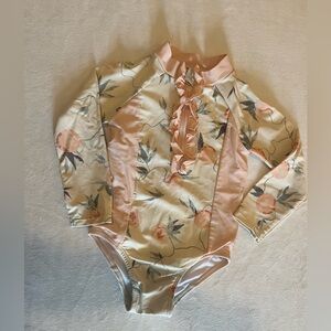 Jessica Simpson Pink Floral Ruffle Jacket